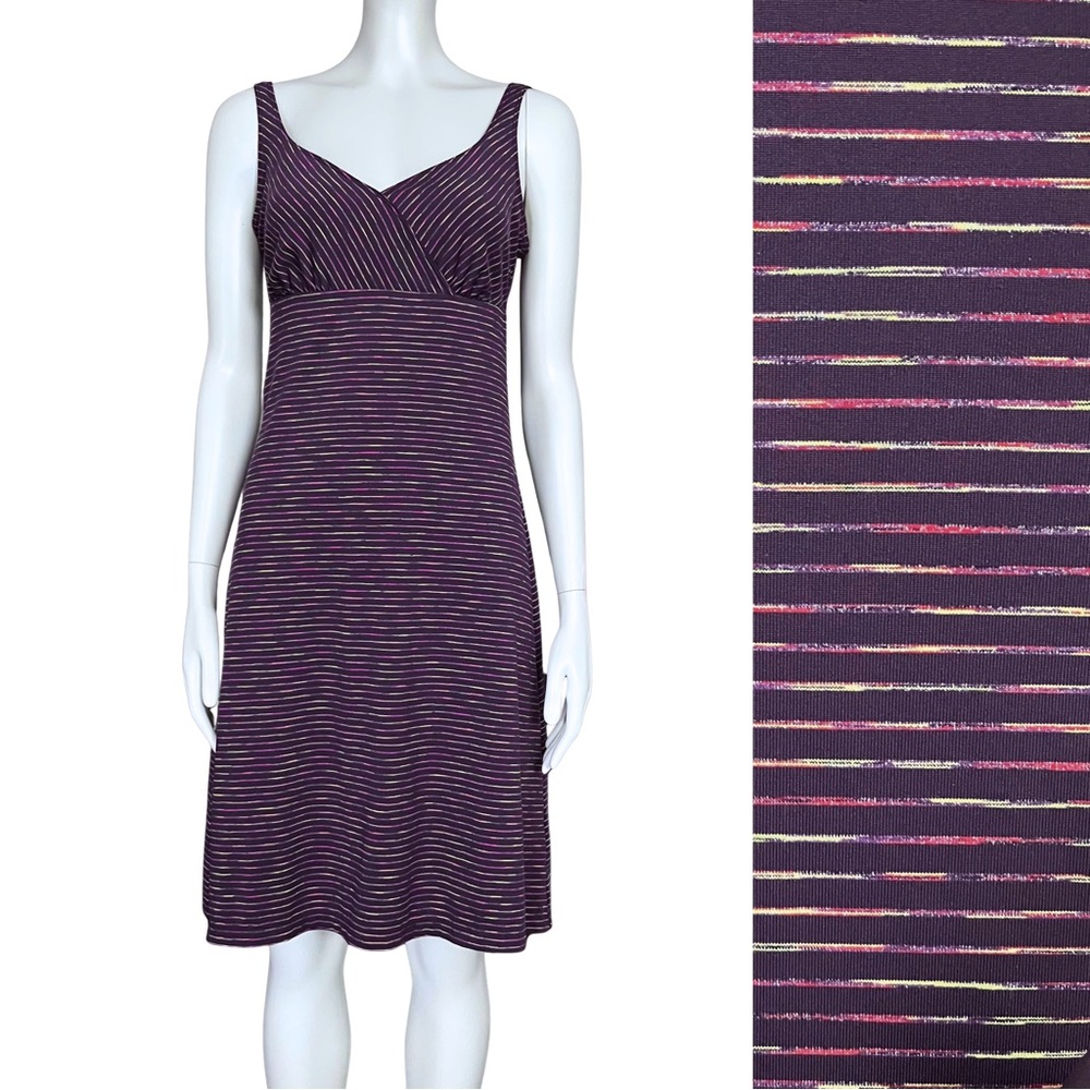 Prana Purple Striped Ivy Tank Athleisure Dress. Small. Gorpcore Gorp Backless - Picture 1 of 13